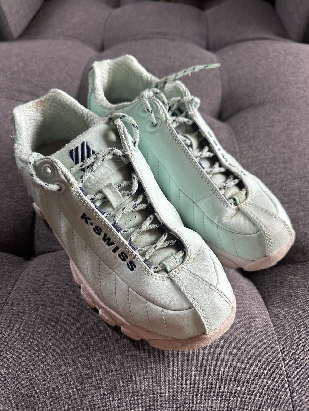 K-Swiss Women's Mint Green Lace-Up Sneakers